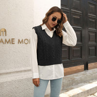 Twist Women's Knitted Vest Sweater