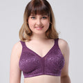 Embroidered Full-Cup Plus-Size Ultra-Thin Wireless Bra For Women