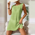 European And American Summer Beach Dress Women's Solid Color