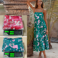 Printed A-line Long Casual Swing Dress For Women
