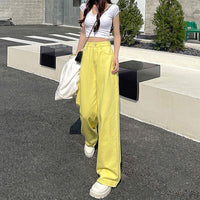 Women's High Waist Straight Jeans Loose-fitting Wide-leg Trousers