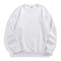 Loose Charcoal Lambswool Brown Round Neck Sweater