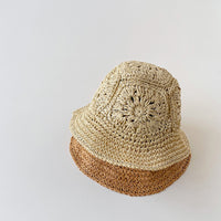 Children's Straw Hat Summer Sun Protection Large Eaves Shade