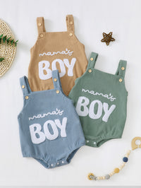 Male And Female Baby Corduroy Suspender Towel Embroidery