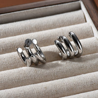 All-matching Niche Sterling Silver Needle Ear Studs Unique Earrings