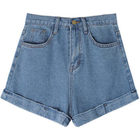 Women's High Waist Denim Shorts With A Sense Of Niche Design