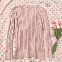 Gentle Simple All-match Long Sleeves Sweater For Women