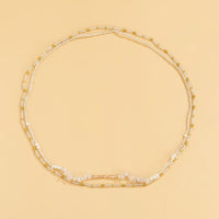 Minimalist Geometric Gravel Beaded Set Body Chain
