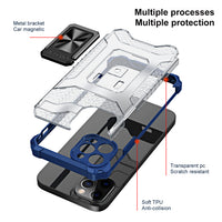 Mobile Phone Shell Square Three-dimensional Ring Anti-drop Shell Car Magnetic