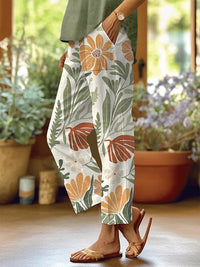 Printed Women's Casual Pants With Pockets
