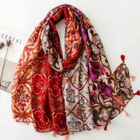 Creative Chinese Style Cotton And Linen Scarf