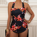 Ladies Conservative Floral Swimsuit