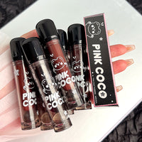 Little Bear Dudu No Stain On Cup Water Light Mirror Lip Lacquer