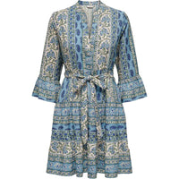 Elegant Relaxed-fit Strap Print Dress