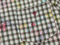 Loose Short Sleeve Plaid Shirt Men