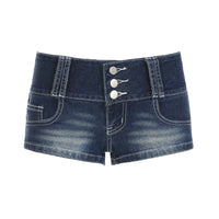 Summer Retro Low Waist Hot Girl Denim Super Short Shorts