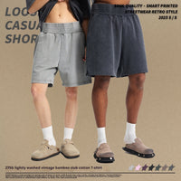 High Street Distressed Wash American Fashion Brand Retro Wide Leg Trendy Men's Shorts