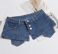 Fashionable All-match Denim Girdle With Women's Decoration