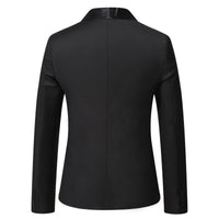 Mens Stylish Business Tuxedo Jacket With A Mandarin Collar