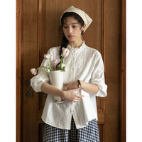 Stand Collar Long Sleeve Women's Shirt Fashionable All-match