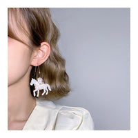 Street-style Instagram Sequin Shimmer V-shaped Ear Hook Earrings Jewelry