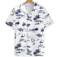 Digital Printing Feather Short Sleeve Lapel Loose Shirt