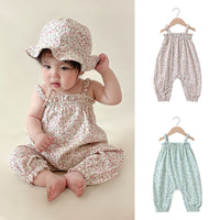 Baby Girl Flower Strap Floral Romper