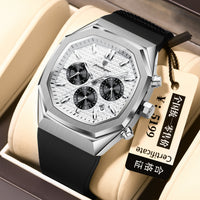 Multifunctional Six-pin Calendar Men's Watch Large Dial