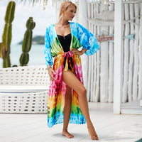 New Rayon Printed Beach Sun Protection Outerwear Cover-up Women