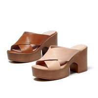 Summer Casual Retro Thick Bottom Chunky Heel Women's Roman Style Sandals