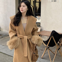 Double-sided Mink Cashmere Large Lapel Long Coat