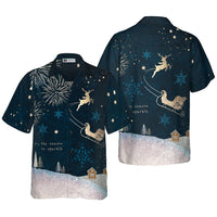 Pure Snow Dark Short Sleeved Christmas Shirt