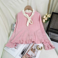 Women's Knit Cardigan Bow Tie Sweater