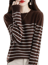 Autumn And Winter Women's Wool Sweater New Fashion Round Neck Inner Wear