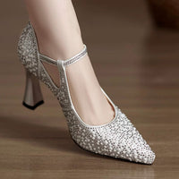Low-cut Cheongsam Wedding Banquet Shoes Womens High Heels