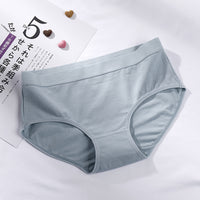 Cotton Mid-waist Girls Cotton Underwear Simple Solid Color