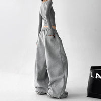 Women's High-waisted Figure-flattering Loose-fitting Casual Pants