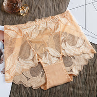 High Waist Lace Women's Panties French Transparent Comfortable Hip Lift Seamless Briefs