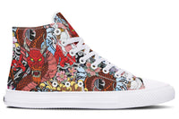 Printed Couple High Top Canvas Shoes