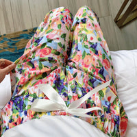 Plus-size Rayon Beach Mosquito-proof Cotton-look Pajama Pants