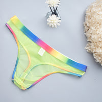 Men's Underwear See-through Dress Rainbow Edge