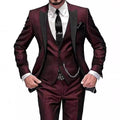 Black Collar Color Blocked Three Piece Set