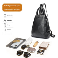 Multifunctional Large Capacity First Layer Cowhide Women's Backpack