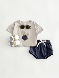 Baby Lemon Patch Short Sleeve Suit