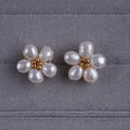Natural Freshwater Pearl Plum Blossom Earrings