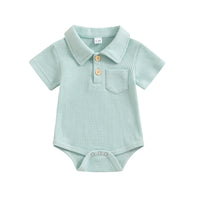 Baby Fashion Casual Solid Color Waffle Jumpsuit