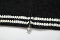 Contrast Color Round Neck Long Sleeve Sweater