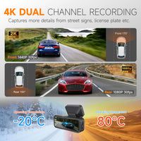 Driving Recorder Night Vision HD 4K 5Gwifi Dash Cam