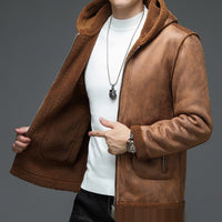 Double-sided Fleece Men's Lambswool Wool Coat Jacket