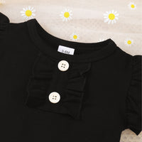 Kids' Rompers Bow Leopard Shorts Suit